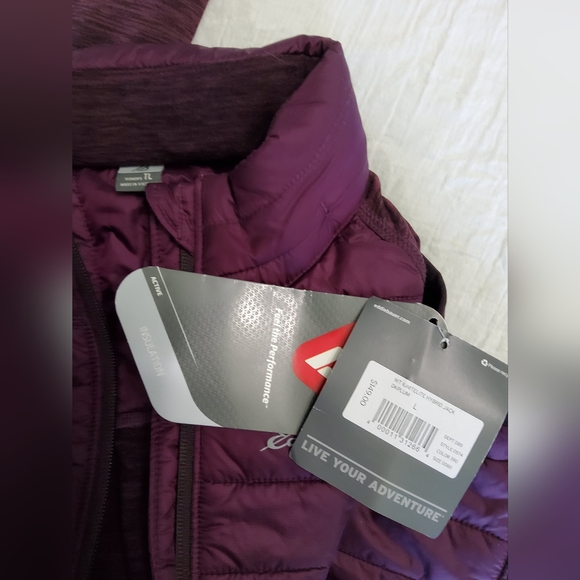 Eddie Bauer Ignitelite Hybrid Jacket in Dark Plum Size Large Tall - Picture 4 of 4